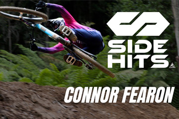 Connor Fearon volando por Maydena Bike Park