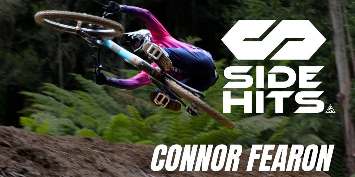 Connor Fearon volando por Maydena Bike Park