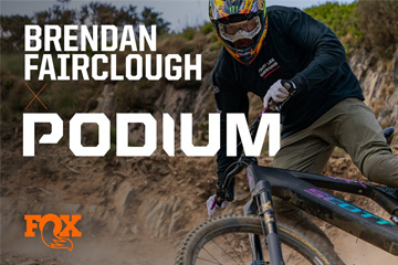 Brendan Fairclough rodando con la nueva ¡Fox Podium!